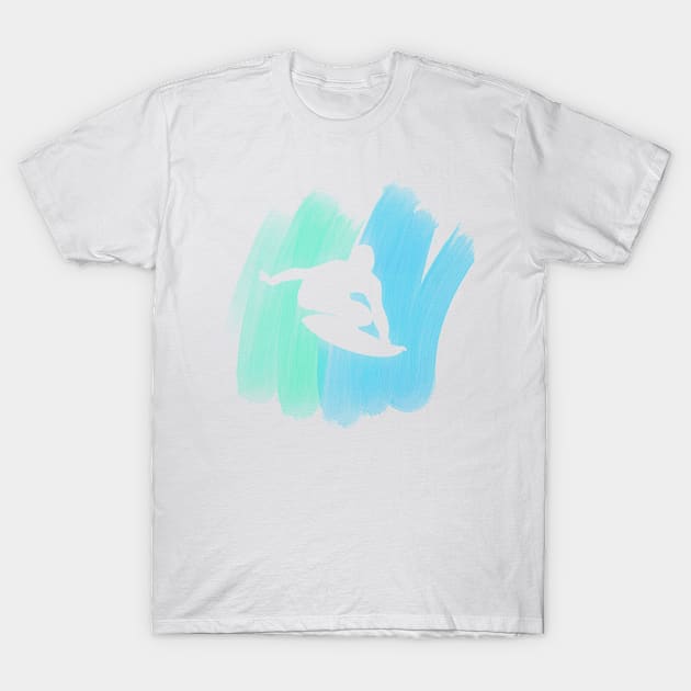 Surfer riding the wave T-Shirt by Gavlart